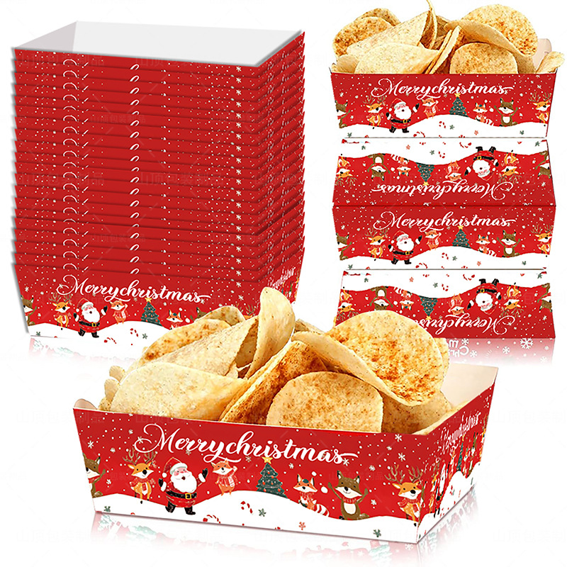 20 pezzi di vassoi di carta a  - Xmas Food Snacks recensione e prezzo